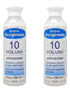 Kit 2 x Acqua Ossigenata Cremosa Professionale 10 Volumi per Tinta Made in Italy