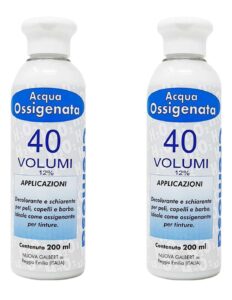 Kit 2 x Acqua Ossigenata Cremosa Professionale 40 Volumi per Tinta Made in Italy
