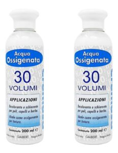 Kit 2 x Acqua Ossigenata Cremosa Professionale 30 Volumi per Tinta Made in Italy